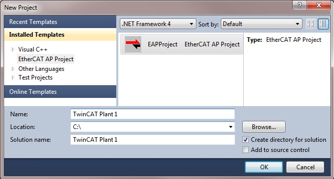 Das TwinCAT EAP Configurator Projekt 1:
